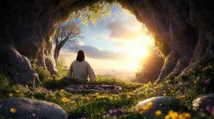 Easter, resurrection of Jesus Christ, holiday Christ is risen