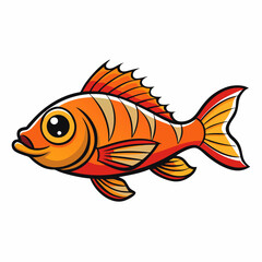 goldfish on white background