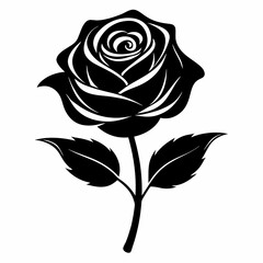 Rose Whisper art vector black