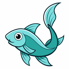 vector illustration of a fish