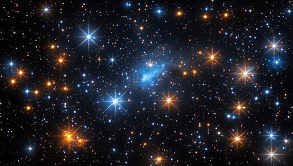 Fototapeta premium Cosmic Sparkle Celestial Wonders with Starry Night.