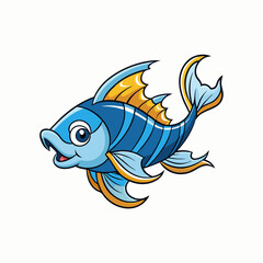 vector illustration of a fish