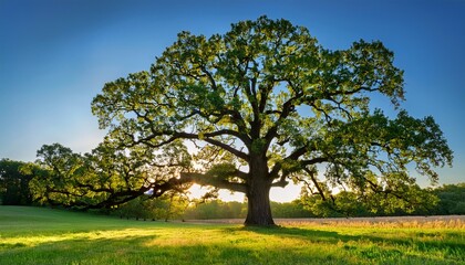 Obraz premium bur oak quercus macrocarpa tree native to eastern north america