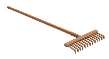 Isolated Wooden Rake