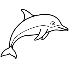 Single-Line Dolphin Illustration Vector