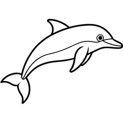Single-Line Dolphin Illustration Vector