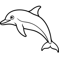 Single-Line Dolphin Illustration Vector