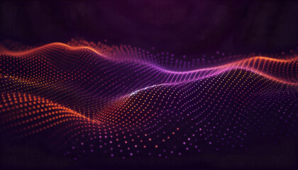 Futuristic point wave abstract background, Ai technology