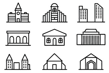 Penthouse Line Art Illustration Artistic Design for Interior Projects  