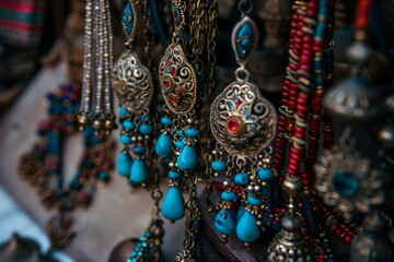 Fototapeta premium Exquisite Handmade Jewelry Showcase