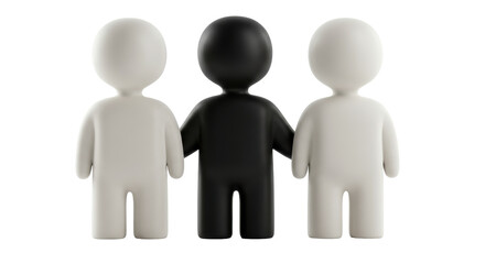 Isolated Teamwork Figures