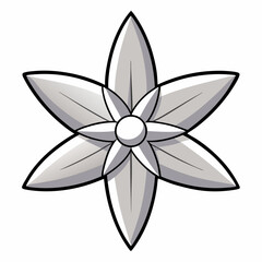 black and white flower