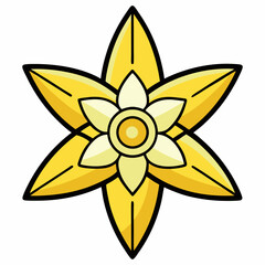 yellow flower isolated on white