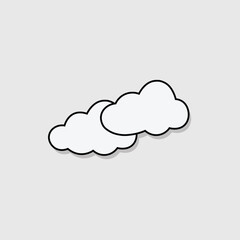 a cloud icon on a gray background