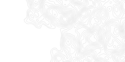 Modern topography digital map design White background with topographic world grid wave Topographic map geographic line texture.	