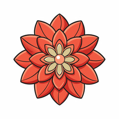Fototapeta premium red flower isolated on white background