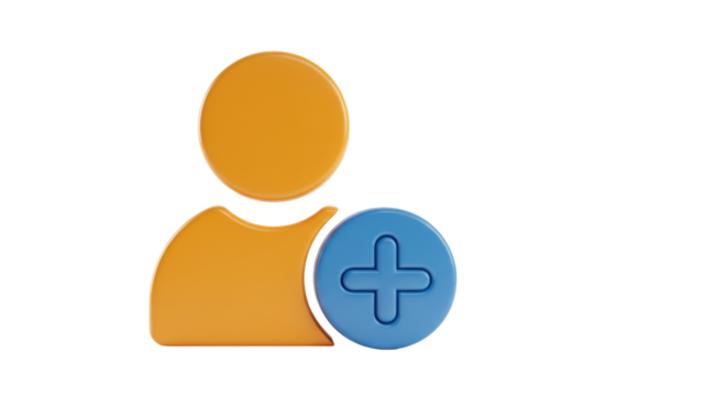 Isolated Add User Icon