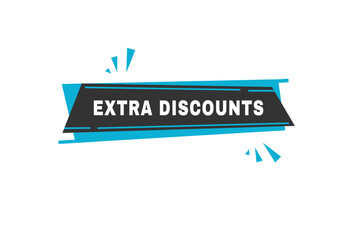 Extra discounts label icon or badge flat design. Design for marketing store vector.