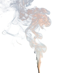 Fototapeta premium Abstract smoke with gold accents on a transparent background