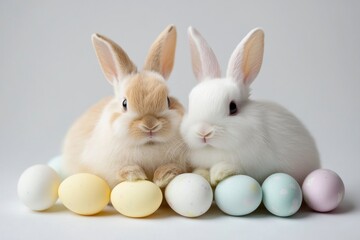 Fototapeta premium Easter bunnies bunny rabbits animals.