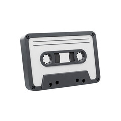 Fototapeta premium audio cassette isolated on white