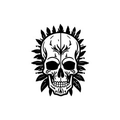 icon day of the dead hand draw black grey-02