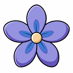 blue flower isolated on white