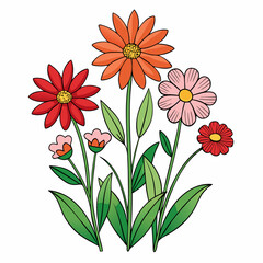 red and yellow flowers