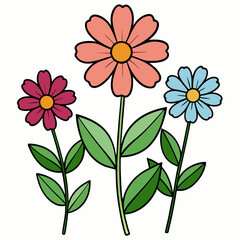 vector illustration of flowers
