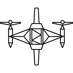 Drone Line Art Vector Illustration