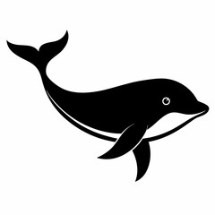 Stylized Whale Silhouette Vector Art