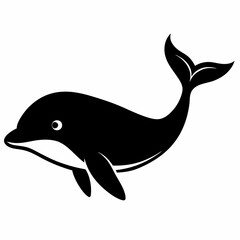 Stylized Whale Silhouette Vector Art