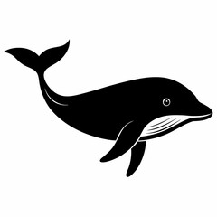 Stylized Whale Silhouette Vector Art
