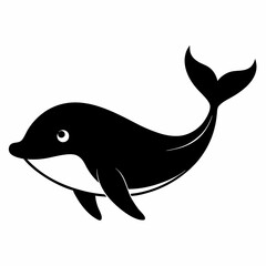 Stylized Whale Silhouette Vector Art
