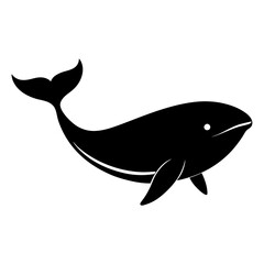 Stylized Whale Silhouette Vector Art