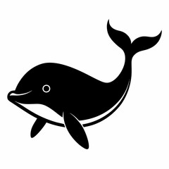 Stylized Whale Silhouette Vector Art