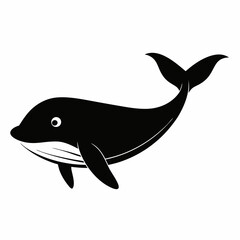 Stylized Whale Silhouette Vector Art