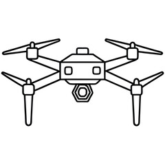 Drone Line Art Vector Illustration