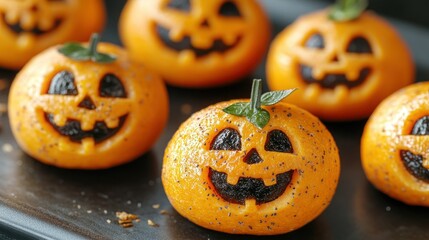 Halloween orange pumpkin treats