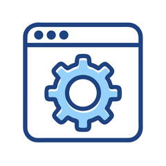 Gear Icon Representing Settings or Preferences Icon Design