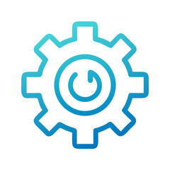 Gear Icon Representing Settings or Tools Icon Design