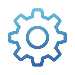 Gear Icon Representing Settings or Tools Icon Design