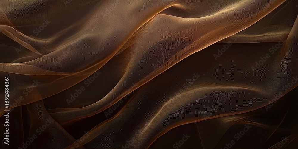Poster a brown fabric with a zigzag pattern