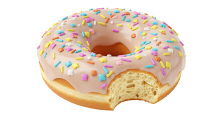 Isolated Donut with Sprinkles