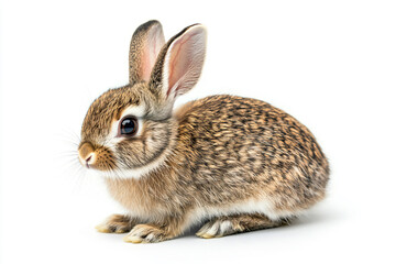 Naklejka premium a small rabbit sitting on a white surface