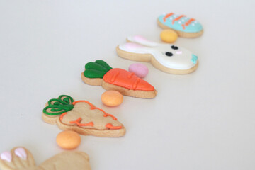 Colorful easter cookies. Easter concept. Heppy ester.