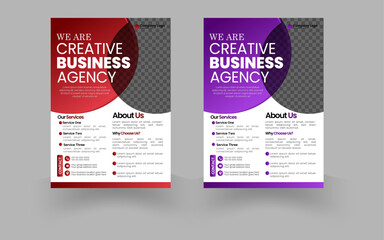 Corporate business flyer template design set, Brochure design, corporate banners, and leaflets Corporate flyer template design, corporate poster, IT Company flyer,Flyer Template Geometric shape used 