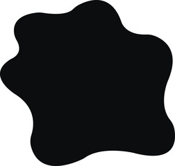 Blob shape organic icon in flat. isolated elements on transparent background