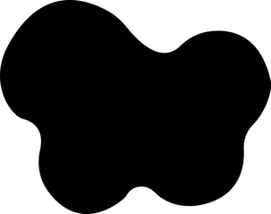 Blob shape organic icon in flat. isolated elements on transparent background