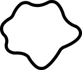 Blob shape organic icon in line. isolated elements on transparent background